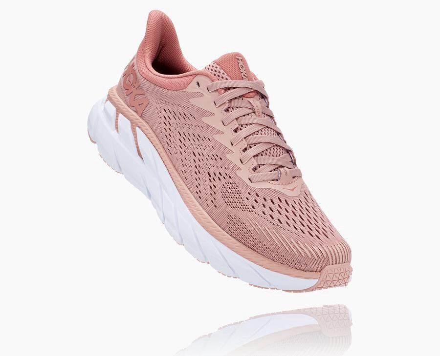 Hoka Australia One One Clifton 7 - Womens Running Shoes Pink - HMAJT-6109